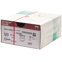 Monosyn Quick / Моносин квик - мононить неокрашенная L=45см USP 5/0 DSMP16 (36 шт) B.Braun