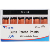 Гуттаперчевые штифты 04 №80 (60 шт) HTM Dent