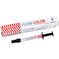 FLOW-COLOR красный - микрогибридный светоотверждаемый композит типа "flow"с фтором, 1г., ARCONA