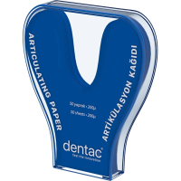 Бумага артикуляционная дугообразная (подкова) синяя, 200 мкм, DC8065 (50 шт) Dentac