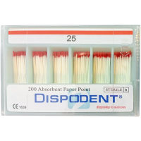 Штифты бумажные абсорбирующие 02 №25 (200 шт) Dispodent