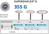 H355G220 Диск алмазный - зеленый Ø 22мм - двухсторонний алмазная крошка по краю, HORICO
