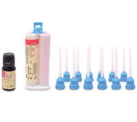 Qu-RESIN / Ку-резин цвет: Розовый, набор (картридж 50 мл, бонд 10 мл, 12 насадок) Bredent