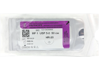 УЛЬТРАСОРБ - мононить из сополимера гликолида и капролактона, L=50см, USP 5/0, HR-20, "Линтекс"