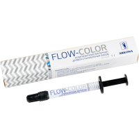 FLOW-COLOR белый - микрогибридный светоотверждаемый композит типа "flow"с фтором, 1г., ARCONA