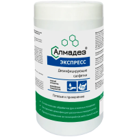 Алмадез-экспресс салфетки дезинфицирующие, банка (100 шт) (ТК=6шт)