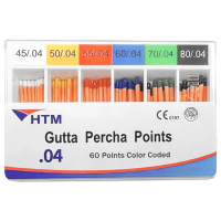 Гуттаперчевые штифты 04 №45-80 (60 шт) HTM Dent