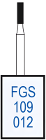 FGS109012 Бор алмазный FGS (313) - цилиндр  - 012 серый (хвостовик укороченный)HORICO