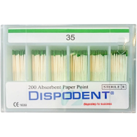 Штифты бумажные абсорбирующие 02 №35 (200 шт) Dispodent