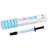 FLOW-COLOR голубой - микрогибридный светоотверждаемый композит типа "flow"с фтором, 1г., ARCONA