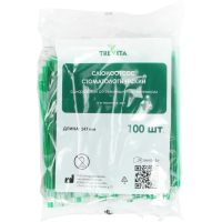 Слюноотсос со съемным наконечником зеленый (100 шт) Trevita