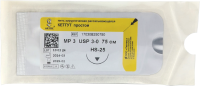Кетгут (простой) - нить рассасывающаяся, L=75см., USP 3/0, HS-25, ООО "Линтекс"
