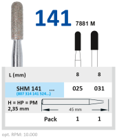SHM141031 Бор алмазный H - цилиндр закругленный - 031 HORICO