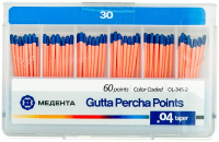 Гуттаперчевые штифты 04 №30 60шт/уп, (МЕТА)