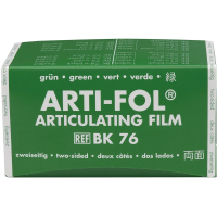 ВК 76 Артикуляционная фольга в рулоне, двусторонняя, зеленая, 8мкм, 75мм*15м., Bausch