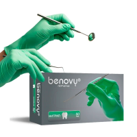 Перчатки нитриловые «BENOVY» M205K1 Зеленые XS 50 пар