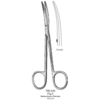 Ножницы изогнутые хирургические тупоконечные 145 мм №2 "Metzenbaum-Delicate" (434) Cornerstone