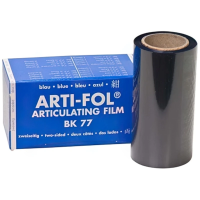 ВК 77 Артикуляционная фольга в рулоне, двусторонняя, синяя, 8мкм, 75мм*15м., Bausch