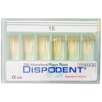 Штифты бумажные абсорбирующие 02 №15 (200 шт) Dispodent