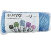 Фартуки полиэтиленовые в рулоне 20 мкм, 60х101см, синие (200 шт) Dental Formula