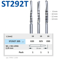 ST292T205020 Бор твердосплавный - 020 угловой наконечник для имплантологии с маркировкой глубины H