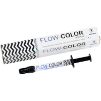 FLOW-COLOR черный - микрогибридный светоотверждаемый композит типа "flow"с фтором, 1г., ARCONA