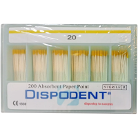 Штифты бумажные абсорбирующие 02 №20 (200 шт) Dispodent