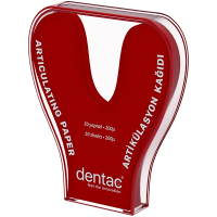 Бумага артикуляционная дугообразная (подкова) красная, 200 мкм, DC8066 (50 шт) Dentac