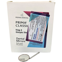 Зеркало стоматологическое без увеличения №4 - 22мм, R/S (1 шт) Prima Dental