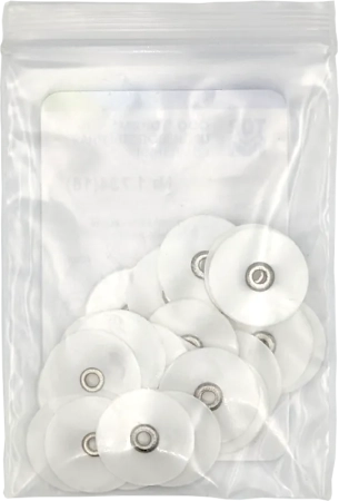 1.734 (16) диски полировальные белые 16 мм. 40шт., тор вм