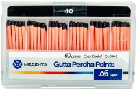 гуттаперчевые штифты 06 №40 60шт/уп, (мета)