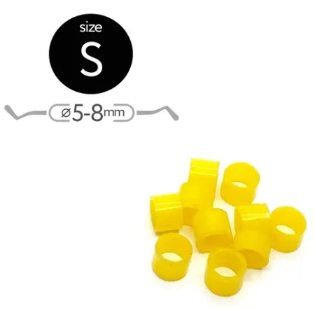 Маркировочные кольца размер S желтые (50 шт) МедСил