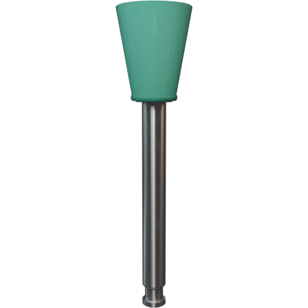 полир "kagayaki ensmart pin" - чашка зелёный (силикон) µ 70 - держатель/нержавеющая сталь, 1 штука