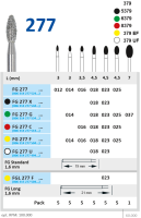 fg277014 бор алмазный fg - олива закругленная - 014 серый horico