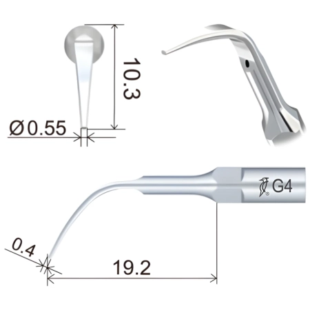 насадка g4 к скайлеру для снятия зубных отложений, woodpecker (подходит к ems)