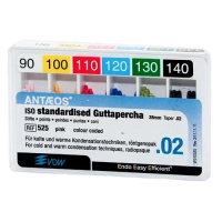 гуттаперчевые штифты "antaeos" 02 №90-140, 60шт., vdw