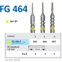 kit cali-bur набор алмазных боров fg - конус закругленный -003/004/ 005 желтый horico