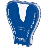 бумага артикуляционная дугообразная (подкова) синяя, 200 мкм, dc8065 (50 шт) dentac