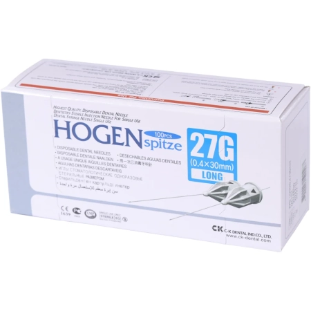 иглы карпульные hogen spitze 0.4 x 30 мм 27g (100 шт) ckdental