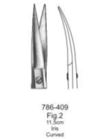 ножницы глазные изогнутые "iris" 115мм (409)