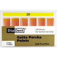 гуттаперчевые штифты - №20 - 120 штук, diadent