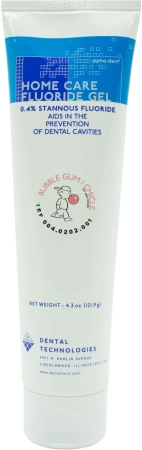 АЛЬФА-ДЕНТ Fluoride gel - фторгель для домашнего использования, ЖВАЧКА (121.9 г) Dental Tech