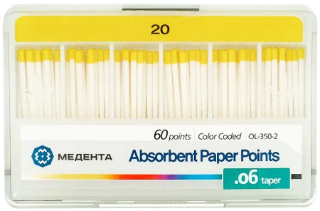 Бумажные штифты 06 №20 60шт/уп.(МЕТА)