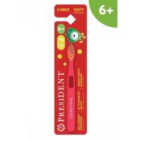 детская зубная щетка president 6+ (5мил), арт. 626