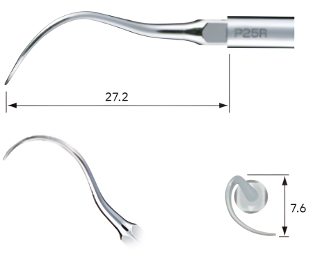 Насадка P25R-E пародонтологическая к скалерам Varios, с правосторонним изгибом (для EMS)