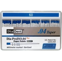бумажные штифты - конусность 04 - №60 - 100 штук, diadent