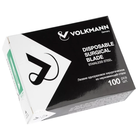 Лезвие для скальпеля №15C нержавеющая сталь (100 шт) Volkmann