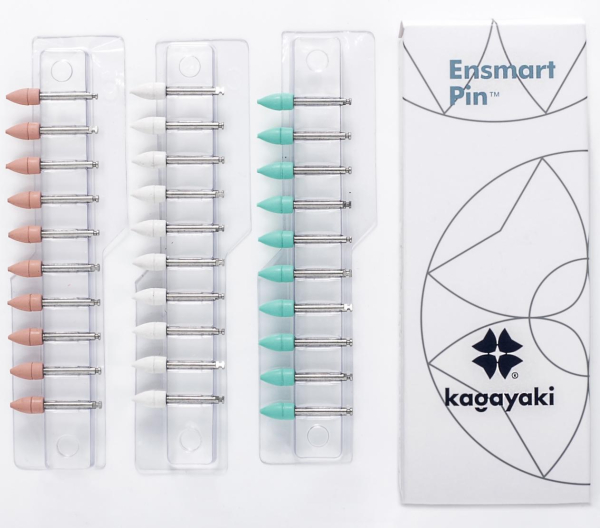 набор полиров "kagayaki ensmart pin" - пули (силикон) - держатель из нержавеющей стали, уп/30шт