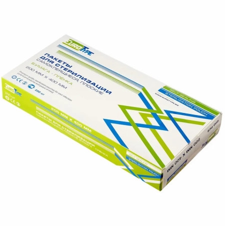 Пакеты для стерилизации 200мм х 400мм (200шт) EuroType Россия