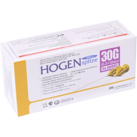 Иглы карпульные HOGEN spitze 0.3 x 12 мм 30G (100 шт) CKDental